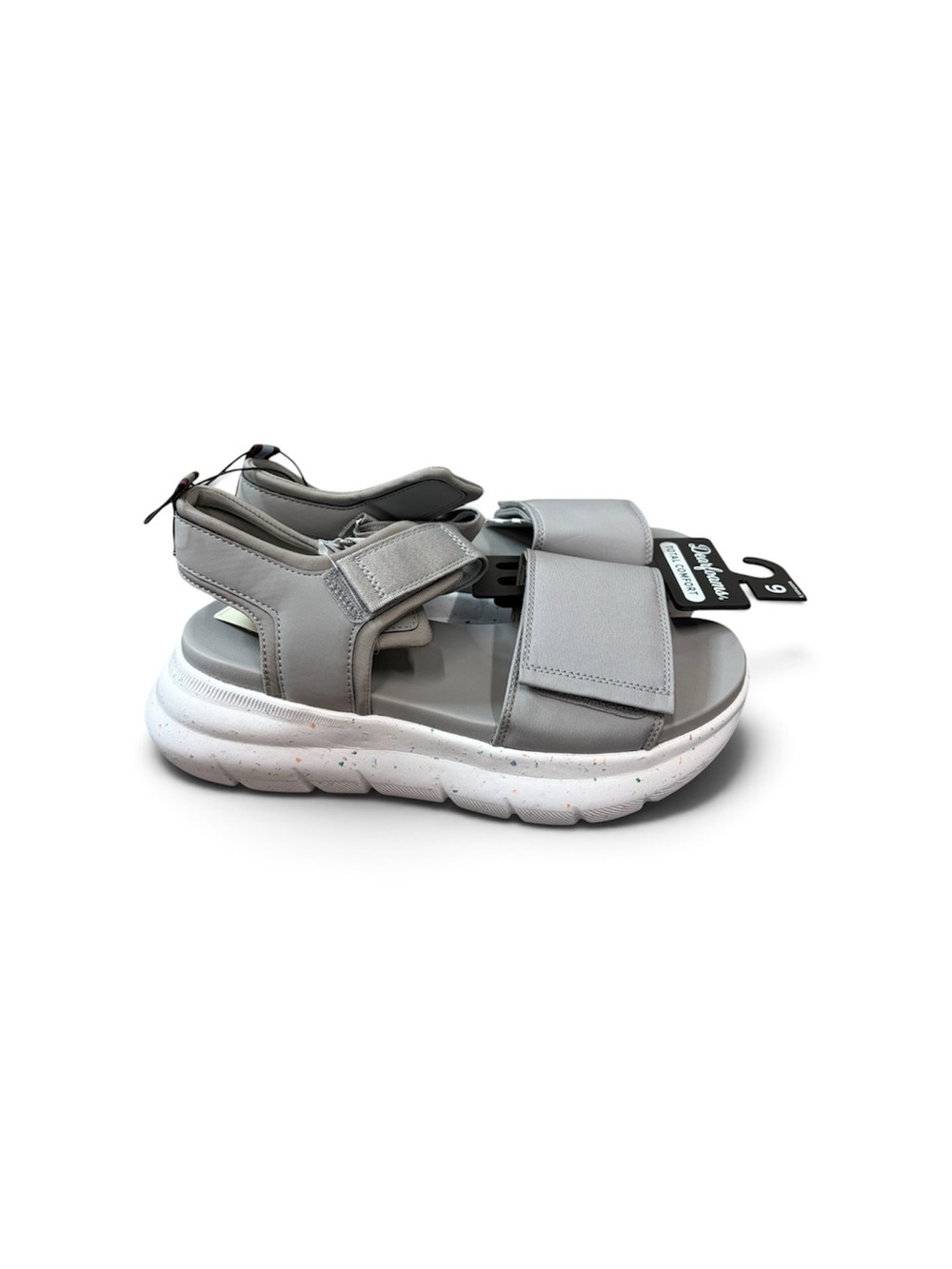 Women’s Grey Sport Sandals with Cushioned White Sole
